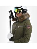 Vignette Almgwand, Stongerhohe veste de ski femmes olive gris, vert 