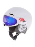 Vignette Alpina, Alto Q-Lite casque de ski avec visière unisexe White Matt (Blue Revo Mirror) blanc 