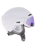 Vignette Alpina, Alto Q-Lite casque de ski avec visière unisexe White Matt (Blue Revo Mirror) blanc 