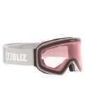 Vignette Bliz, Flow lunettes de ski unisexe Matte Light Grey - Brown w Red Multi gris 