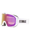 Vignette Bliz, Rave lunettes de ski unisexe Matte White - Brown w Pink Multi blanc 