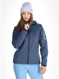 Vignette CMP, 39A5006M veste de ski softshell femmes Blue Melange / Niagara bleu 