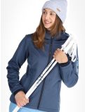 Vignette CMP, 39A5006M veste de ski softshell femmes Blue Melange / Niagara bleu 