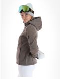 Vignette CMP, 39A5006M veste de ski softshell femmes Sesam Mel Black beige, noir 