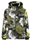 Vignette CMP, 39W1924 veste de ski enfants Olive / Yellow Fluo jaune, vert 