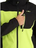 Vignette CMP, 3A01787N veste de ski softshell hommes Acid Yellow / Black jaune, noir 