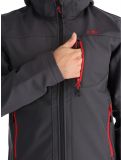 Vignette CMP, 3A01787N veste de ski softshell hommes Anthracite / Black / Chili gris, noir, rouge 