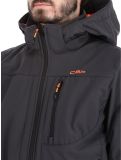 Vignette CMP, 3A01787N veste de ski softshell hommes Anthracite Flamingo Fluo gris 