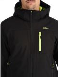 Vignette CMP, 3A01787N veste de ski softshell hommes Black / Acid noir 