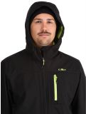 Vignette CMP, 3A01787N veste de ski softshell hommes Black / Acid noir 