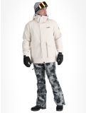 Vignette ColourWear, U Mountain Cargo veste de ski unisexe Off-White blanc 