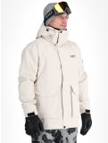 Vignette ColourWear, U Mountain Cargo veste de ski unisexe Off-White blanc 