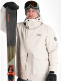 Vignette ColourWear, U Mountain Cargo veste de ski unisexe Off-White blanc 