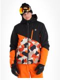 Vignette Dare2b, Baseplate veste de ski hommes Black / Puffins Orange Geo Camo Print noir, orange 