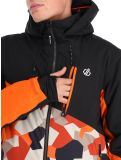 Vignette Dare2b, Baseplate veste de ski hommes Black / Puffins Orange Geo Camo Print noir, orange 