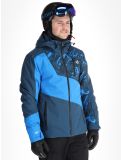 Vignette Dare2b, Baseplate II veste de ski hommes Moonlight Denim / Athletic Blue Mountain Print bleu 