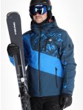 Vignette Dare2b, Baseplate II veste de ski hommes Moonlight Denim / Athletic Blue Mountain Print bleu 