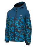 Vignette Dare2b, Liftie veste de ski enfants Moonlight Denim / Kingfisher Blue Camo Print bleu 