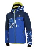 Vignette Dare2b, Traverse veste de ski enfants Olympian Blue Graffiti Print / Moonlight Denim bleu 