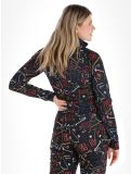 Vignette Degre7, Veyrand Print pull de ski femmes Black noir 