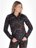 Vignette Degre7, Veyrand Print pull de ski femmes Black noir 