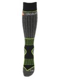 Vignette Deluni, Luca chaussettes de ski enfants Black With Neon Green Lines noir, vert 