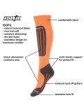 Vignette Deluni, Gaia chaussettes de ski unisexe Orange orange 