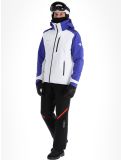 Vignette Descente, Paddy veste de ski hommes Super White blanc, bleu 