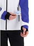 Vignette Descente, Paddy veste de ski hommes Super White blanc, bleu 