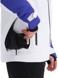 Vignette Descente, Paddy veste de ski hommes Super White blanc, bleu 