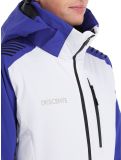 Vignette Descente, Paddy veste de ski hommes Super White blanc, bleu 