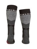 Vignette Falke, SK2 Intermediate chaussettes de ski enfants Black Mix gris, noir 