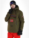 Vignette Geographical Norway, Benyamine veste de ski hommes Kaki vert 