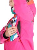 Vignette Helly Hansen, W Powchaser 2.0 veste de ski femmes JPB AOP multicolore, rose 