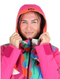 Vignette Helly Hansen, W Powchaser 2.0 veste de ski femmes JPB AOP multicolore, rose 