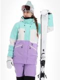 Vignette Icepeak, Curran veste de ski femmes Light Green vert, violet 