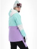 Vignette Icepeak, Curran veste de ski femmes Light Green vert, violet 