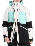 Vignette Icepeak, Curran veste de ski femmes Powder blanc, noir 