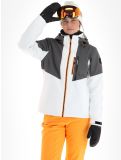 Vignette Icepeak, Faenza veste de ski femmes Optic White blanc, gris 