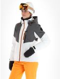 Vignette Icepeak, Faenza veste de ski femmes Optic White blanc, gris 