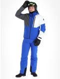 Vignette Icepeak, Fircrest veste de ski hommes Blue blanc, gris 