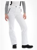 Vignette Icepeak, Frechen pantalon de ski en softshell modèle court femmes Optic White blanc 