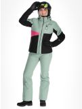 Vignette Maier Sports, Vidra veste de ski femmes Black / Luscious Moss / Pink Flambé noir, rose, vert 