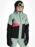 Vignette Maier Sports, Vidra veste de ski femmes Black / Luscious Moss / Pink Flambé noir, rose, vert 