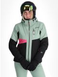 Vignette Maier Sports, Vidra veste de ski femmes Black / Luscious Moss / Pink Flambé noir, rose, vert 