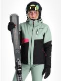 Vignette Maier Sports, Vidra veste de ski femmes Black / Luscious Moss / Pink Flambé noir, rose, vert 