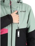 Vignette Maier Sports, Vidra veste de ski femmes Black / Luscious Moss / Pink Flambé noir, rose, vert 