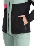 Vignette Maier Sports, Vidra veste de ski femmes Black / Luscious Moss / Pink Flambé noir, rose, vert 