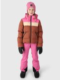 Vignette Brunotti, Niagony veste de ski enfants Mahoganny brun, rose 