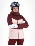 Vignette O'Neill, Aplite veste de ski femmes Windsor Wine Colour Block bordeaux, rose 